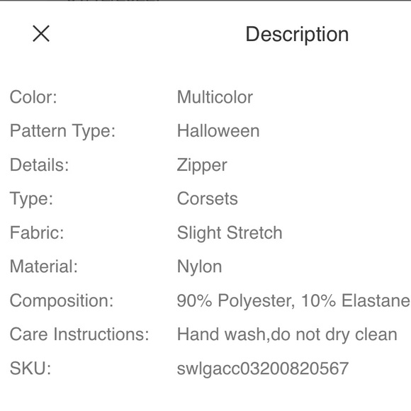 New, Never Used Plus Halloween Print Zipper Front Corset Waist Trainer - Picture 12 of 12